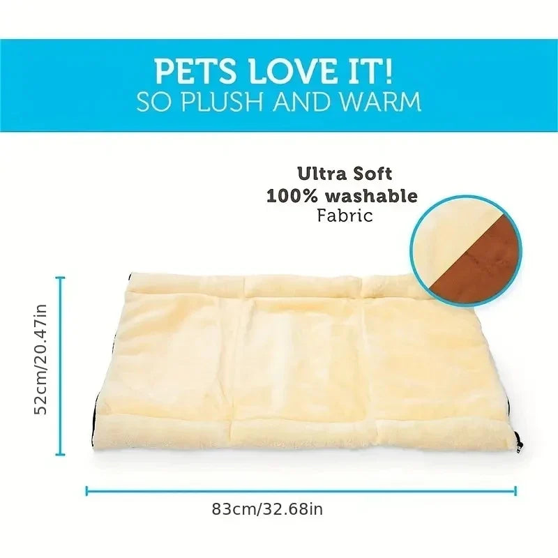2-in-1 Fleece Cat Tunnel Bed & Folding Mat — Cave, Tunnel & Travel Mat