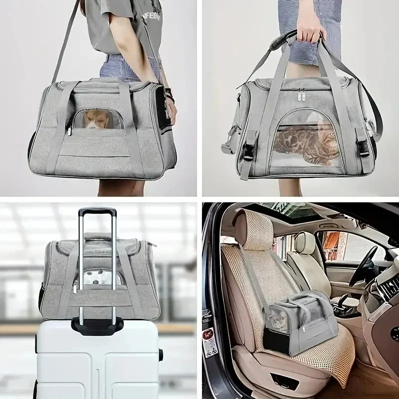 Soft-Sided Pet Carrier for Large & Medium Cats and Dogs