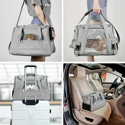 Soft-Sided Pet Carrier for Large & Medium Cats and Dogs