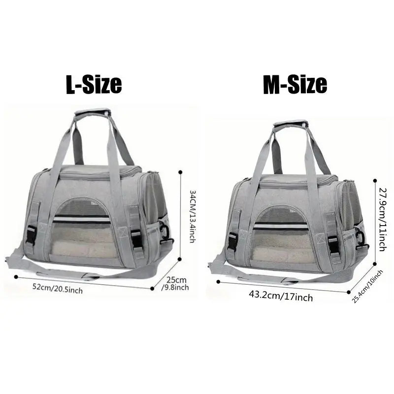 Soft-Sided Pet Carrier for Large & Medium Cats and Dogs