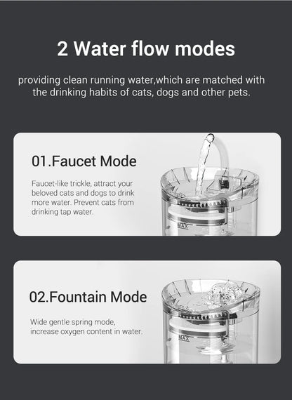 Automatic Cat Water Fountain - Smart Sensor Pet Drinking Dispenser with Accessories