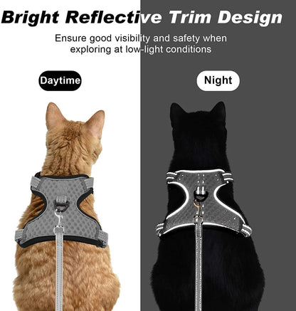 Reflective Mesh Harness Vest for Cats & Small Dogs