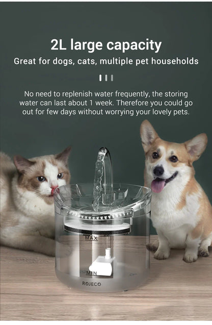 Automatic Cat Water Fountain - Smart Sensor Pet Drinking Dispenser with Accessories