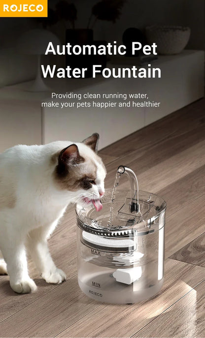 Automatic Cat Water Fountain - Smart Sensor Pet Drinking Dispenser with Accessories