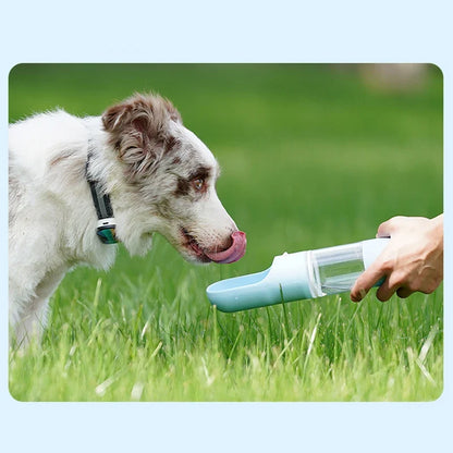 2-in-1 Pet Travel Water Bottle & Food Dispenser