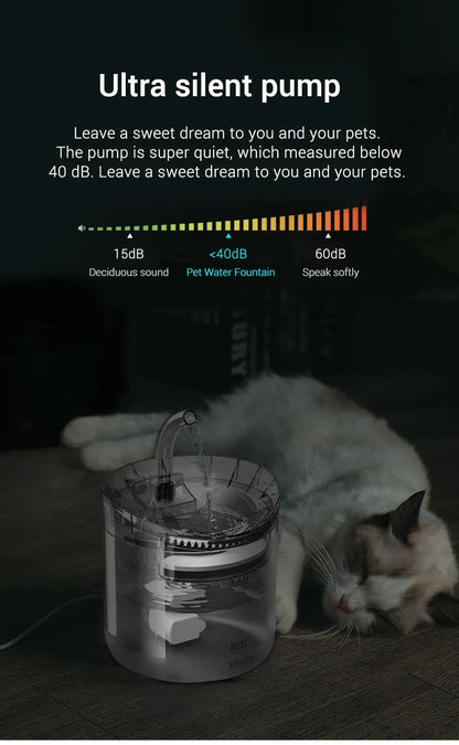 Automatic Cat Water Fountain - Smart Sensor Pet Drinking Dispenser with Accessories