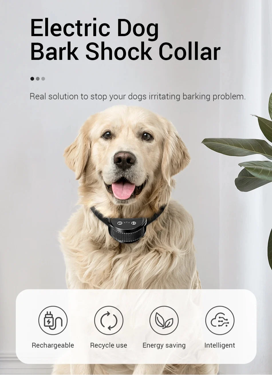 Intelligent Dog Training Collar - Rechargeable Bark Control System