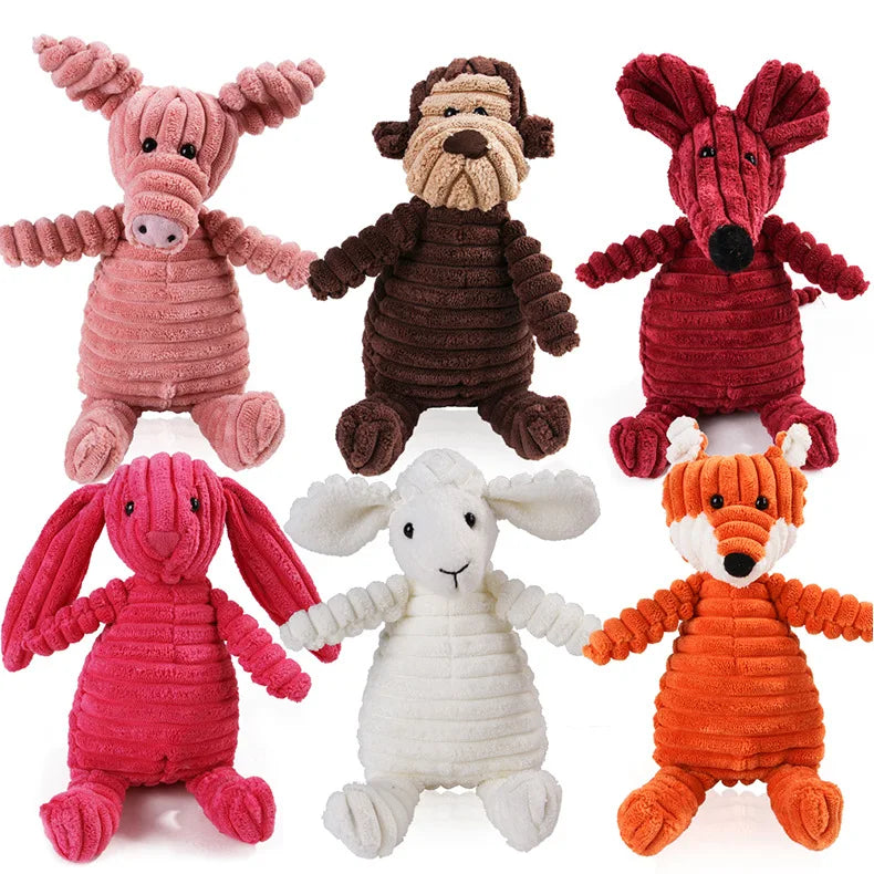 Corduroy Plush Squeaky Toy for Dogs