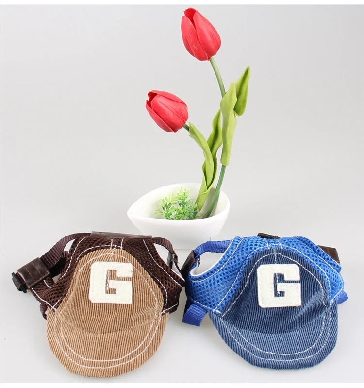 Breathable Dog Baseball Cap with Ear Holes