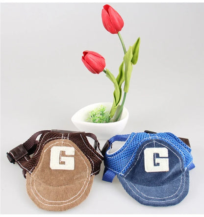 Breathable Dog Baseball Cap with Ear Holes
