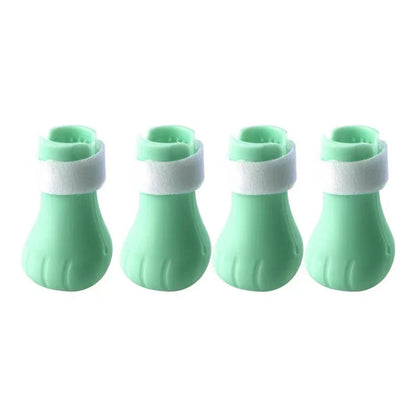 Anti-Scratch Silicone Paw Protector Boots for Cats – Set of 4