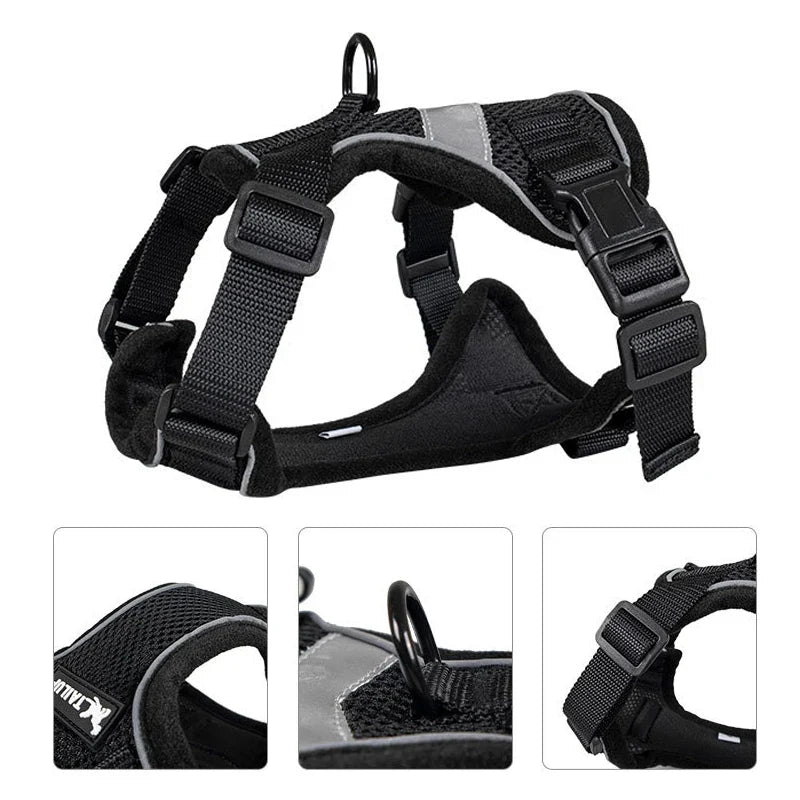 Breathable Escape-Proof Pet Harness Vest with Reflective Strips