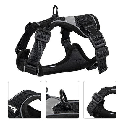 Breathable Escape-Proof Pet Harness Vest with Reflective Strips