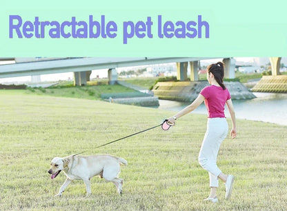 Retractable Nylon Dog Leash 3m & 5m for Small & Medium Dogs