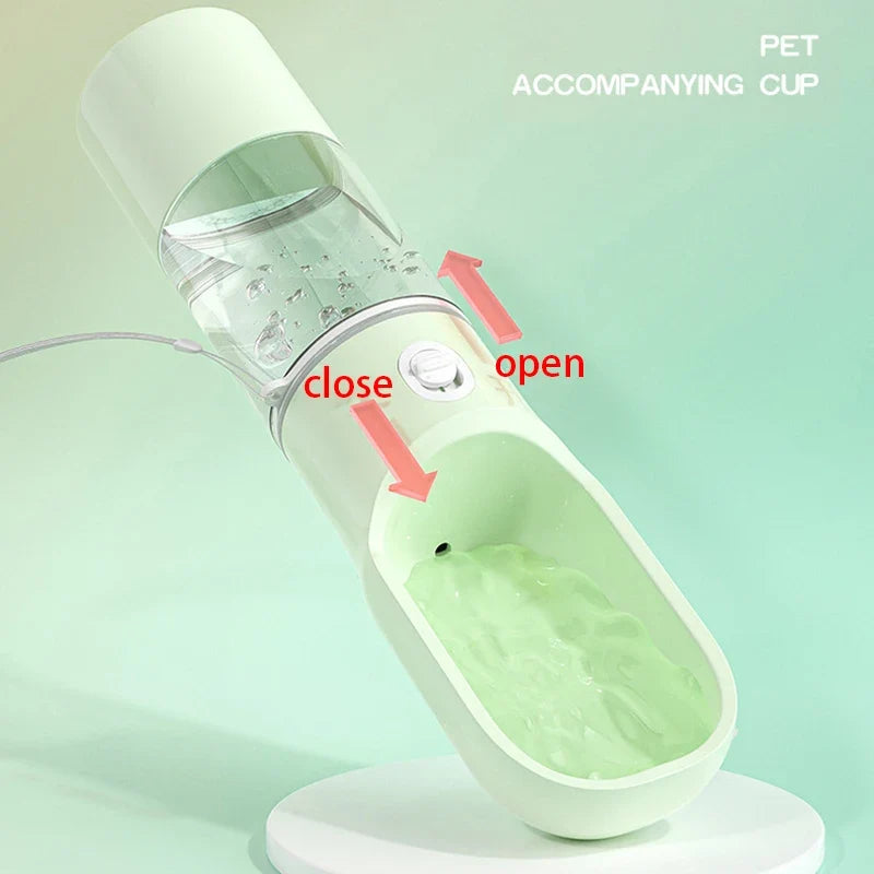 2-in-1 Pet Travel Water Bottle & Food Dispenser