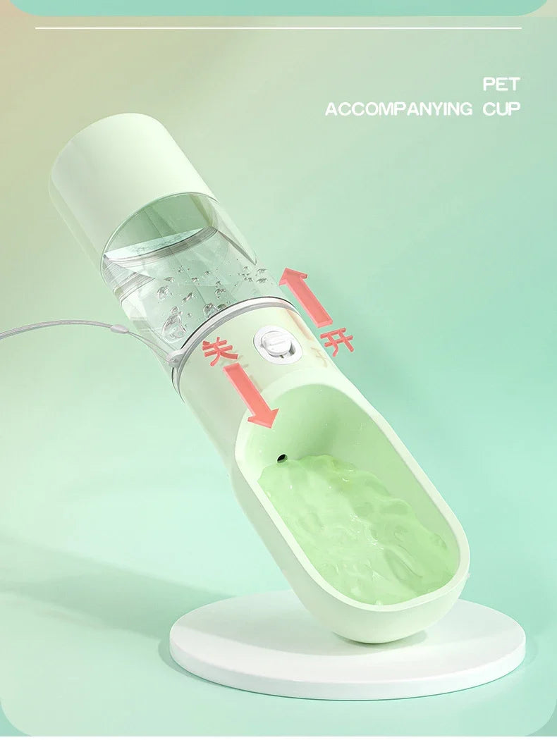 2-in-1 Pet Travel Water Bottle & Food Dispenser