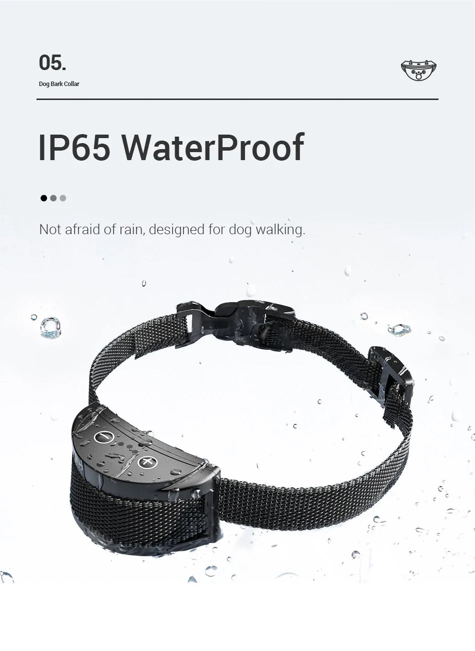 Intelligent Dog Training Collar - Rechargeable Bark Control System