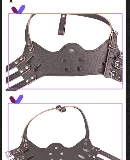 Adjustable Breathable Leather Dog Muzzle