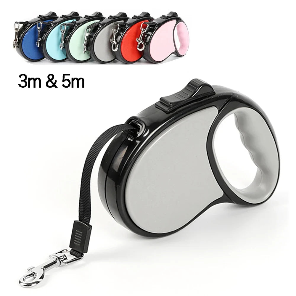 Retractable Nylon Dog Leash 3m & 5m for Small & Medium Dogs