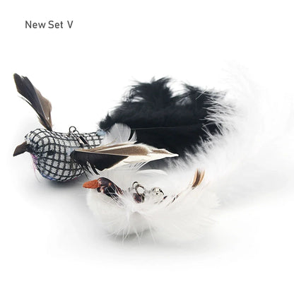 Feather Bird Cat Teaser Toy Set (2 Pack)