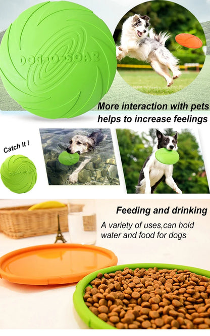 Interactive Flying Disc Ring Toy for Dogs