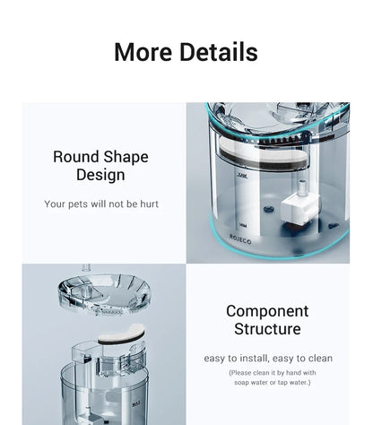 Automatic Cat Water Fountain - Smart Sensor Pet Drinking Dispenser with Accessories