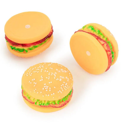 Hamburger Squeaky Dog Toy