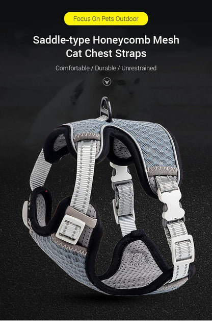 Reflective Mesh Harness Vest for Cats & Small Dogs