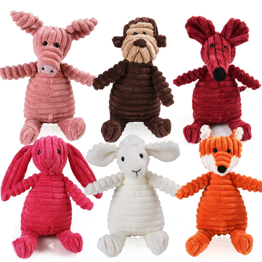 Corduroy Plush Squeaky Toy for Dogs