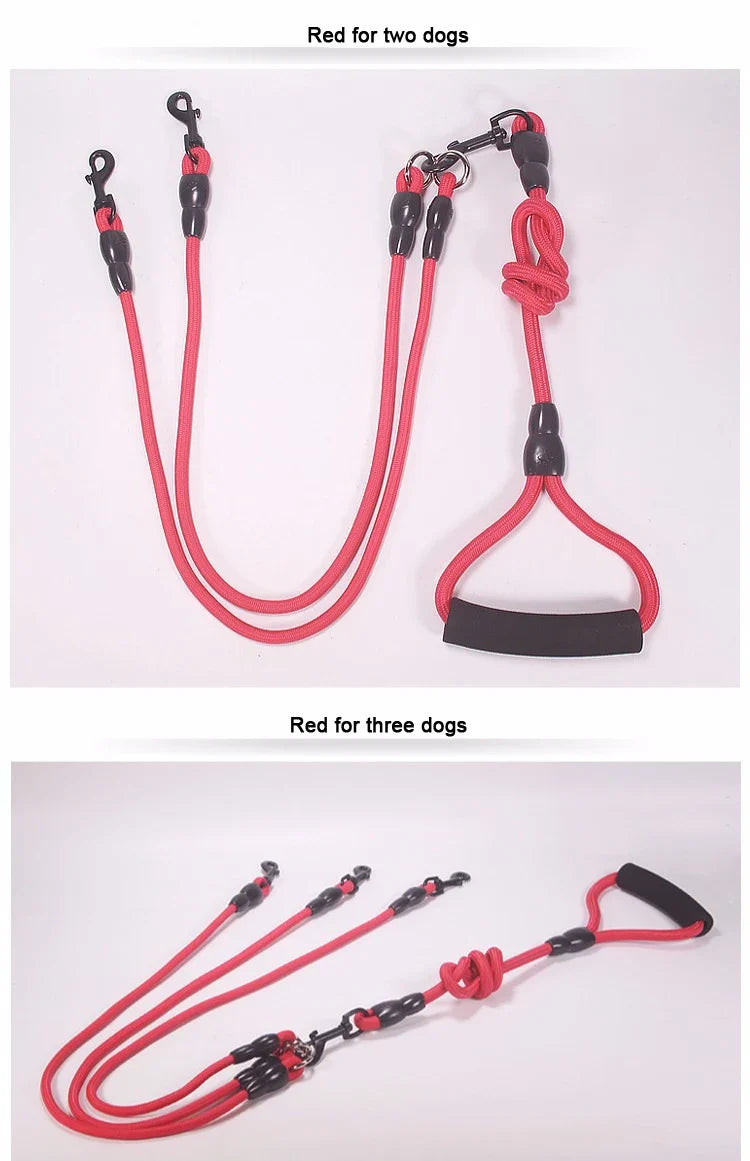 Multi-Dog Coupler Leash – Walk 2, 3 or 4 Dogs at Once