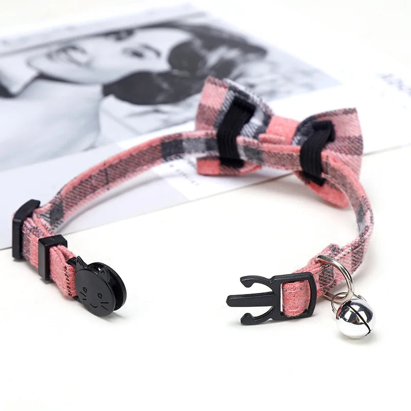Breakaway Cat Collar with Bow Tie and Bell