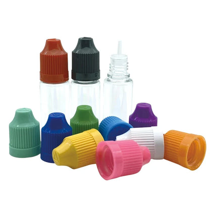 10ML Plastic Dropper Bottles - 100 Pack with Childproof Caps & Precision Tips
