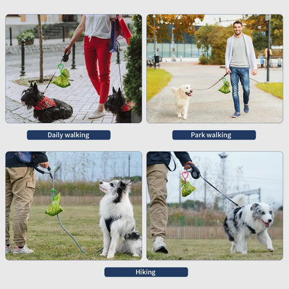 Dog Poop Bag Dispenser with Leash Clip Holder
