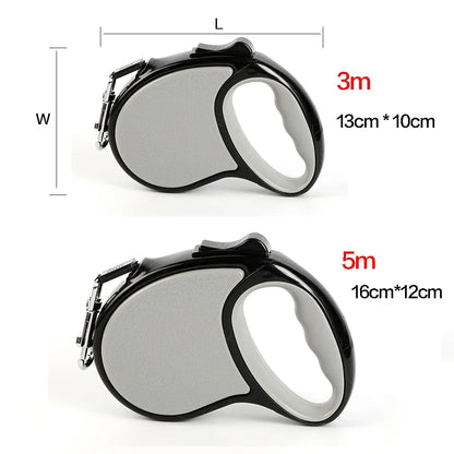 Retractable Nylon Dog Leash 3m & 5m for Small & Medium Dogs