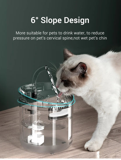 Automatic Cat Water Fountain - Smart Sensor Pet Drinking Dispenser with Accessories