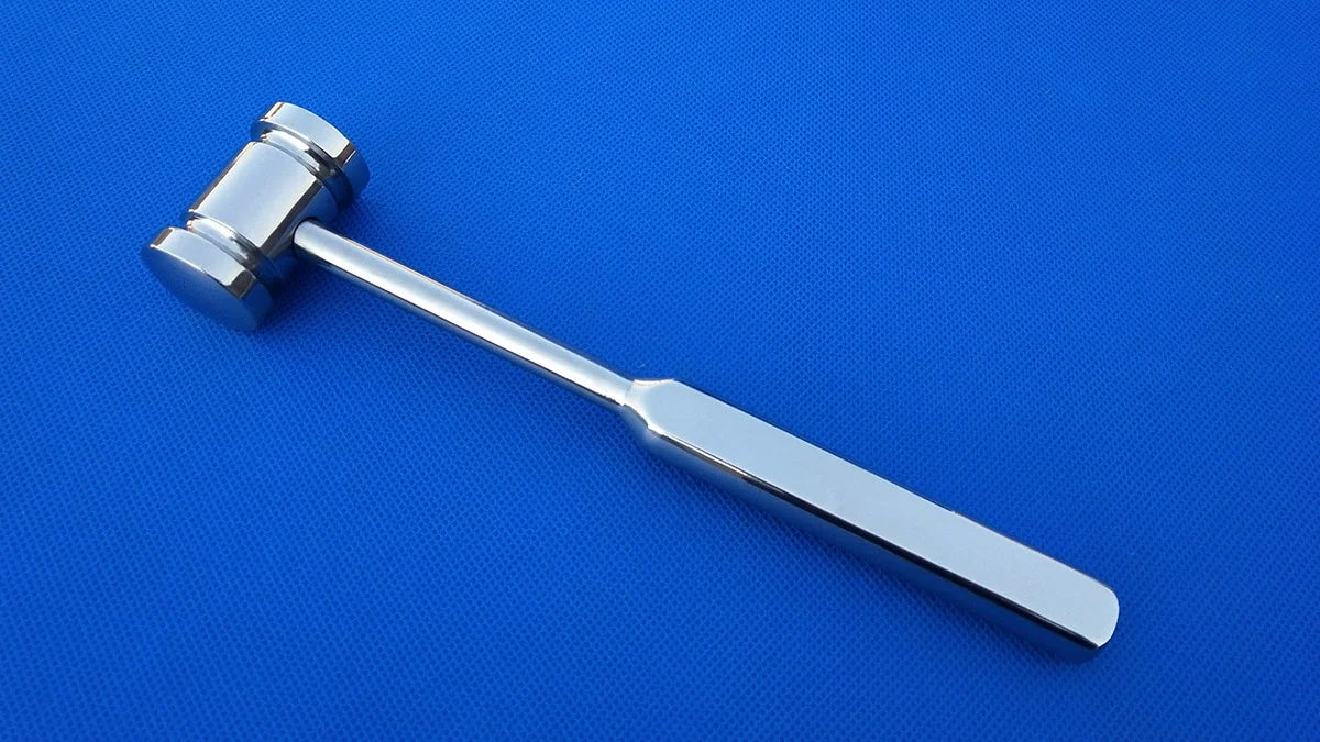 Double-Headed Veterinary Bone Hammer - Stainless Steel Professional Tool