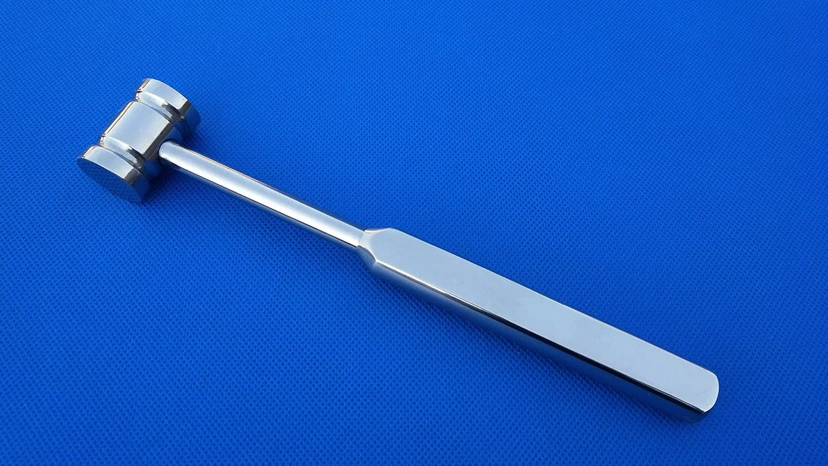 Double-Headed Veterinary Bone Hammer - Stainless Steel Professional Tool