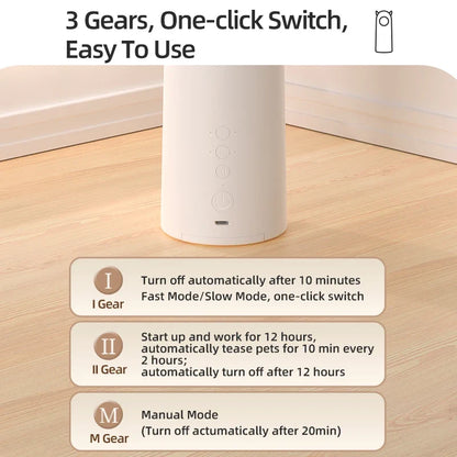 Interactive Smart Cat Toy with LED Laser and Handheld Control
