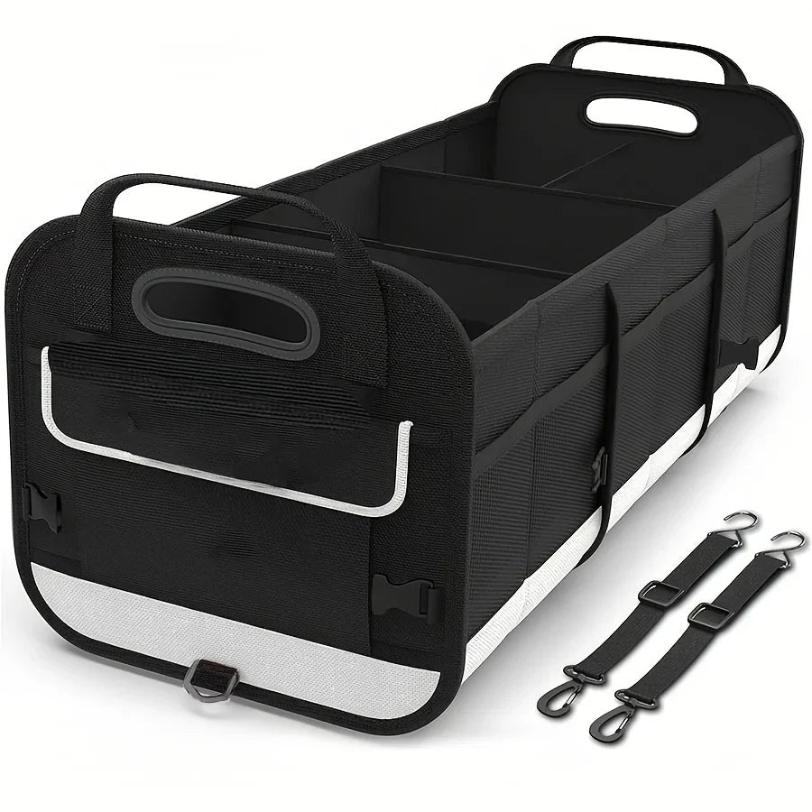 Large Car Boot Organiser with 5 Compartments — 95L Pet Travel Storage