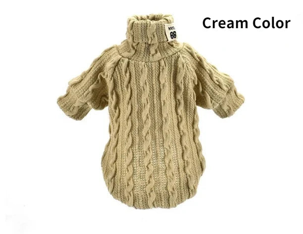 Knitted Turtleneck Dog Sweater