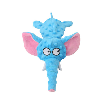 Elephant Plush Squeaky Dog Toy with Crinkle Paper