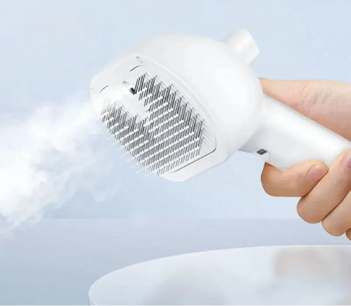 Steam Comb Pet Hair Brush — Electric Grooming Brush for Cats & Dogs