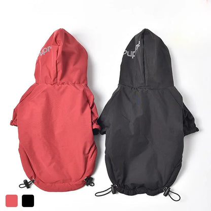 Waterproof Hooded Dog Jacket with Reflective Trim