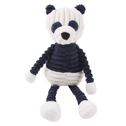 Corduroy Animal Squeaky Dog Toy - Bite Resistant