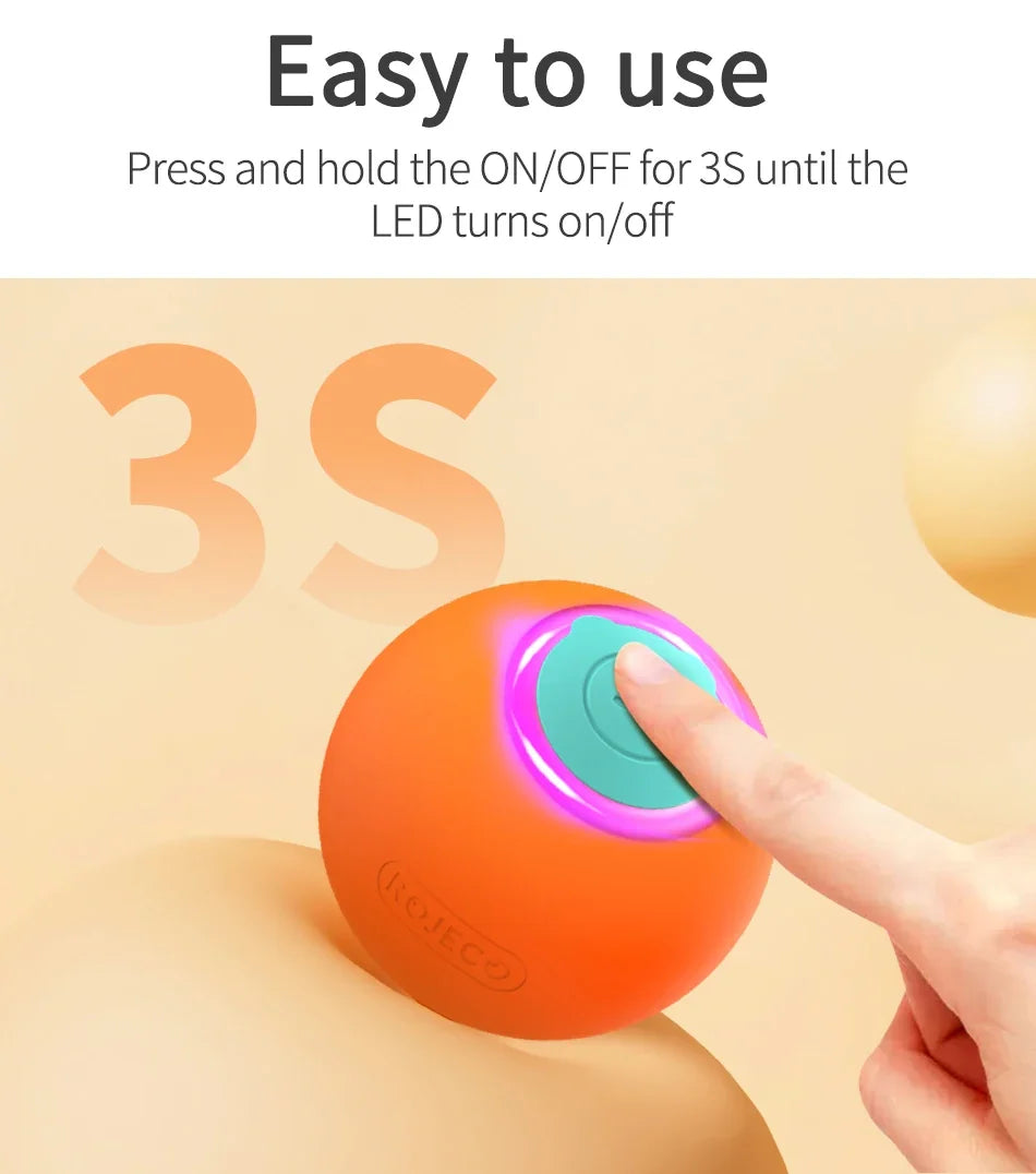 Smart Interactive Cat Ball - Automatic Rolling Electric Pet Toy