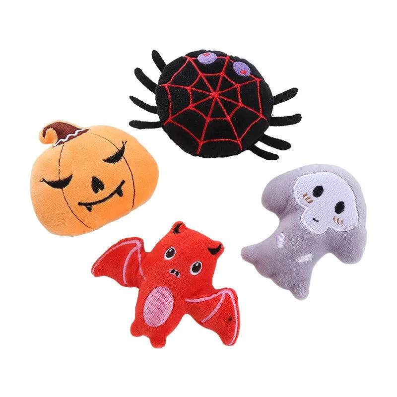 Halloween Cat Catnip Toy - Bat & Spider Shaped Interactive Teething Toy