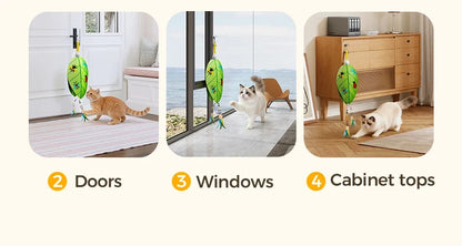 Automatic Hanging Laser & Feather Cat Toy