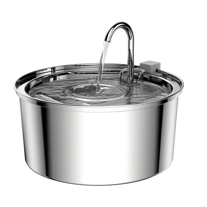 3.2L Stainless Steel Automatic Pet Water Fountain – Cat & Dog Drinking Dispenser with Filter