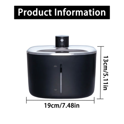 4L Stainless Steel Wireless Pet Water Fountain with Motion Sensor