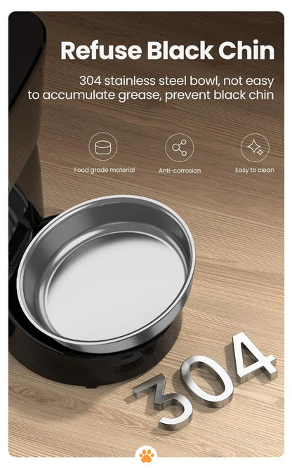 Smart Automatic Cat Feeder with Button Control and Kibble Dispenser